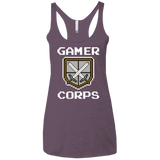 T-Shirts Vintage Purple / X-Small Gamer corps Women's Triblend Racerback Tank