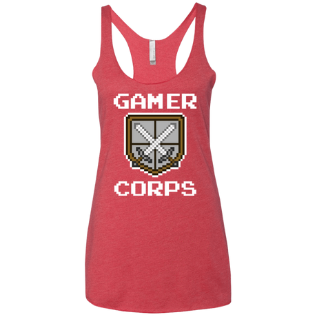 T-Shirts Vintage Red / X-Small Gamer corps Women's Triblend Racerback Tank