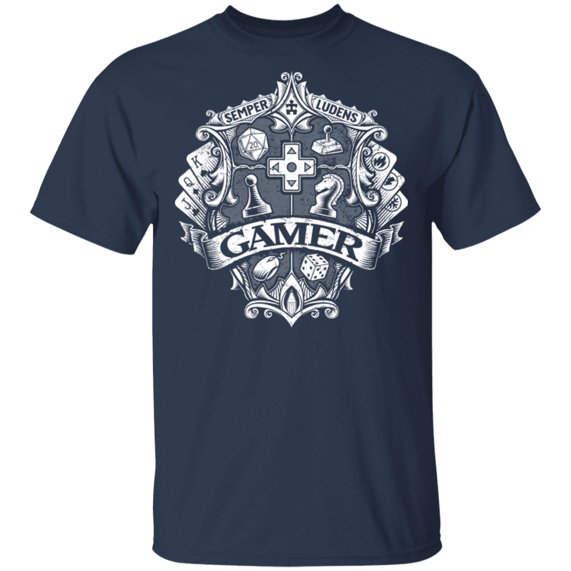 T-Shirts Navy / S Gamer Crest T-Shirt