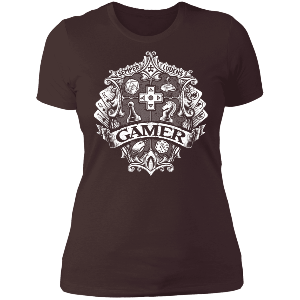 T-Shirts Dark Chocolate / S Gamer Crest Women's Premium T-Shirt