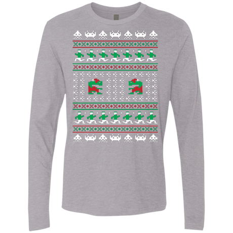 T-Shirts Heather Grey / Small Games Of Christmas Past Men's Premium Long Sleeve