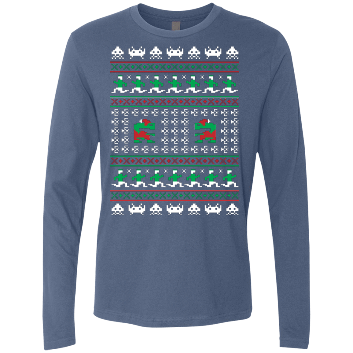 T-Shirts Indigo / Small Games Of Christmas Past Men's Premium Long Sleeve