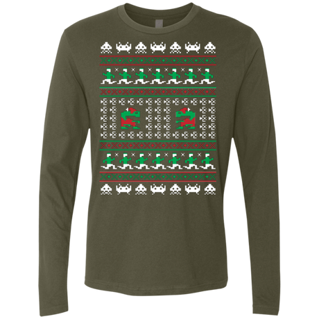 T-Shirts Military Green / Small Games Of Christmas Past Men's Premium Long Sleeve