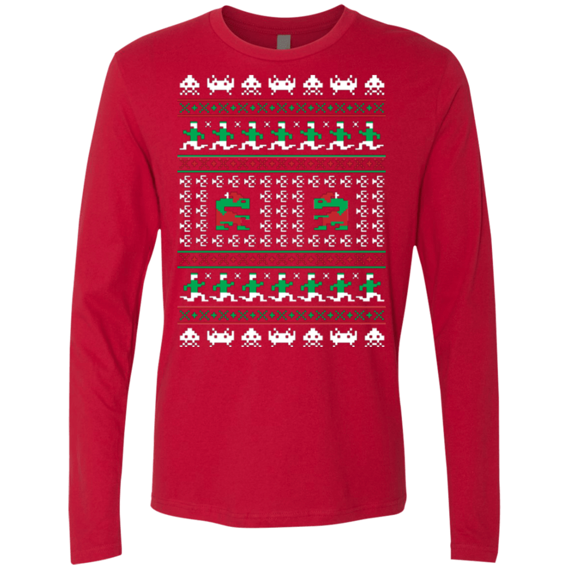 T-Shirts Red / Small Games Of Christmas Past Men's Premium Long Sleeve
