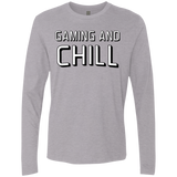 T-Shirts Heather Grey / Small Gaming and Chill Men's Premium Long Sleeve