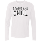 T-Shirts White / Small Gaming and Chill Men's Premium Long Sleeve