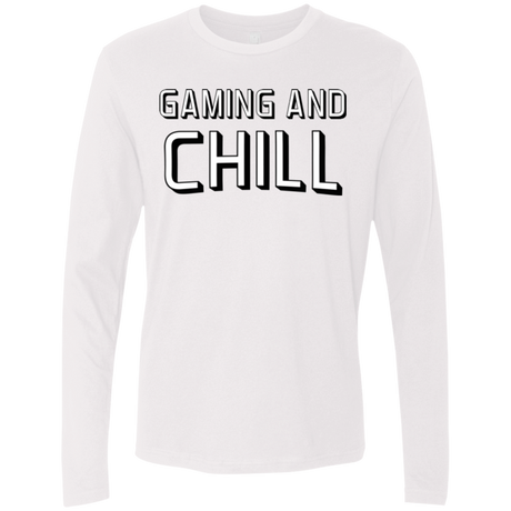 T-Shirts White / Small Gaming and Chill Men's Premium Long Sleeve