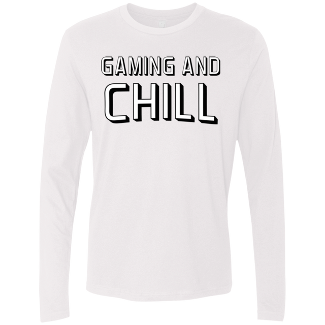 T-Shirts White / Small Gaming and Chill Men's Premium Long Sleeve