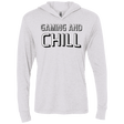 T-Shirts Heather White / X-Small Gaming and Chill Triblend Long Sleeve Hoodie Tee