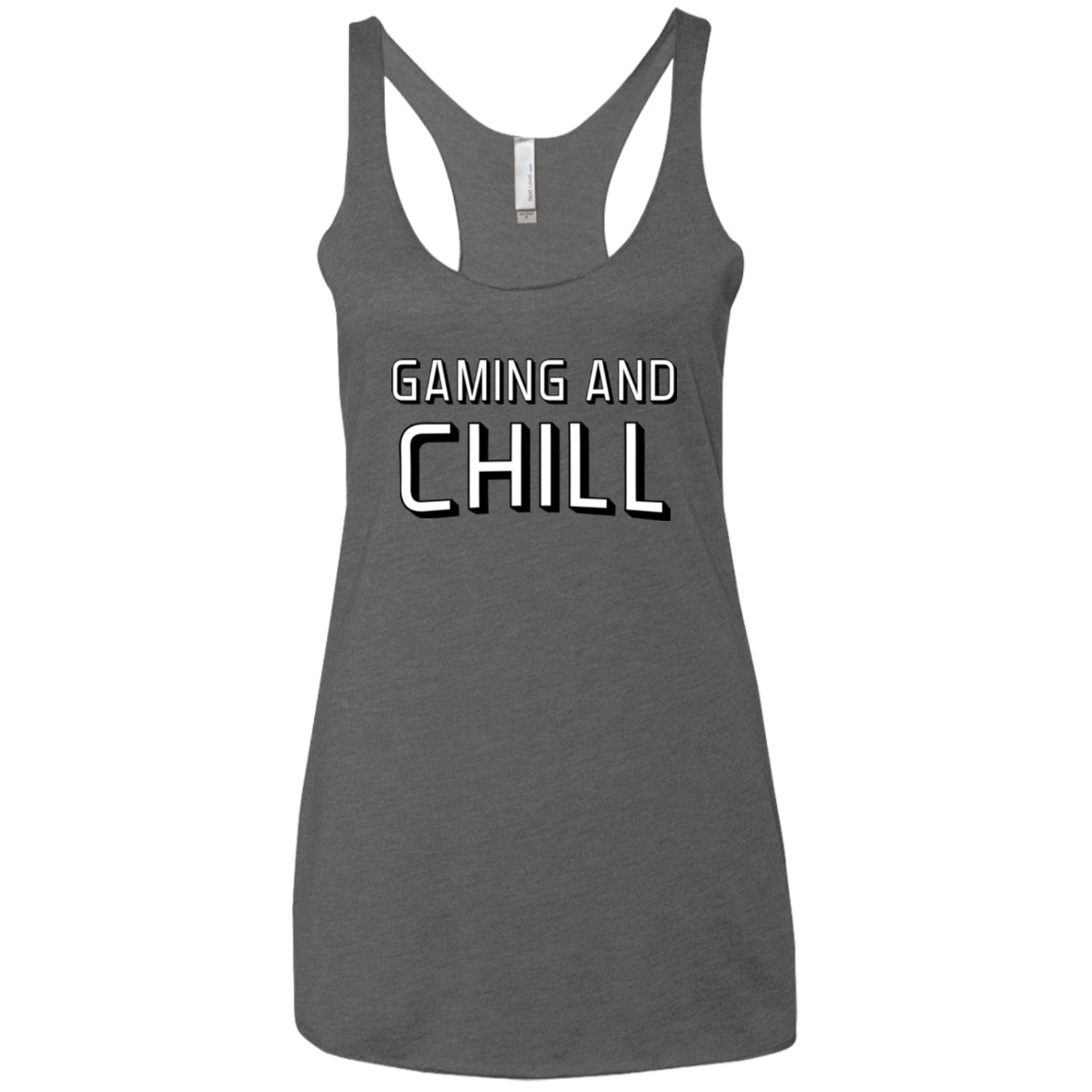 T-Shirts Premium Heather / X-Small Gaming and Chill Women's Triblend Racerback Tank