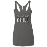 T-Shirts Premium Heather / X-Small Gaming and Chill Women's Triblend Racerback Tank