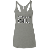 T-Shirts Venetian Grey / X-Small Gaming and Chill Women's Triblend Racerback Tank