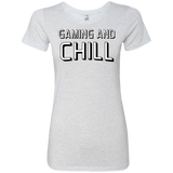 T-Shirts Heather White / Small Gaming and Chill Women's Triblend T-Shirt