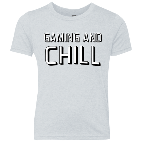T-Shirts Heather White / YXS Gaming and Chill Youth Triblend T-Shirt