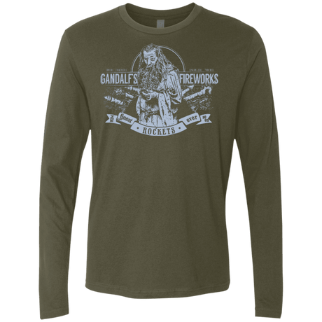 T-Shirts Military Green / Small Gandalfs Fireworks Men's Premium Long Sleeve