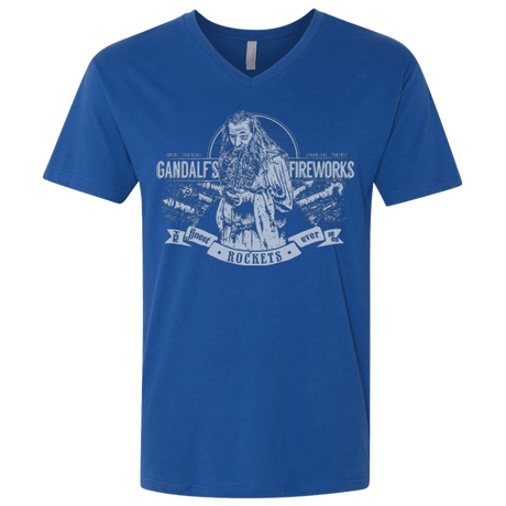 T-Shirts Royal / X-Small Gandalfs Fireworks Men's Premium V-Neck