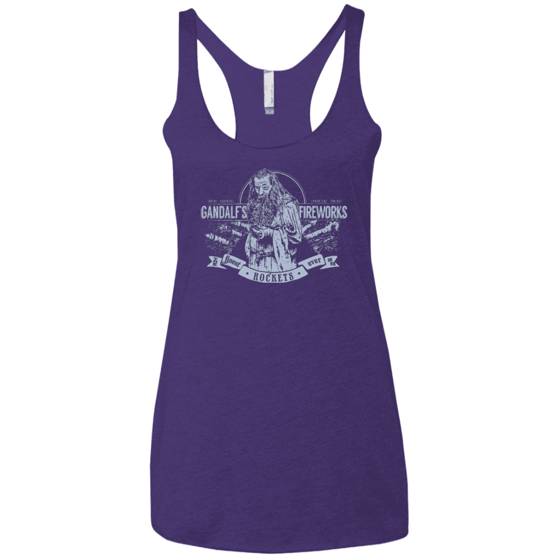 T-Shirts Purple / X-Small Gandalfs Fireworks Women's Triblend Racerback Tank