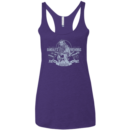 T-Shirts Purple / X-Small Gandalfs Fireworks Women's Triblend Racerback Tank