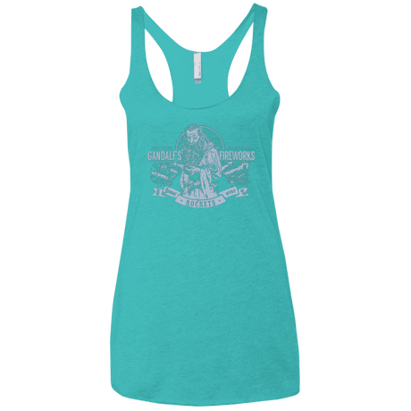 T-Shirts Tahiti Blue / X-Small Gandalfs Fireworks Women's Triblend Racerback Tank