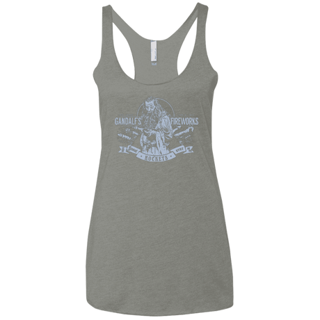 T-Shirts Venetian Grey / X-Small Gandalfs Fireworks Women's Triblend Racerback Tank