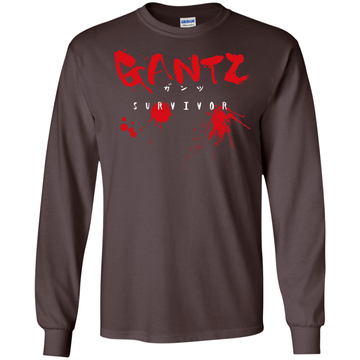 T-Shirts Dark Chocolate / S Gantz Survivor Men's Long Sleeve T-Shirt