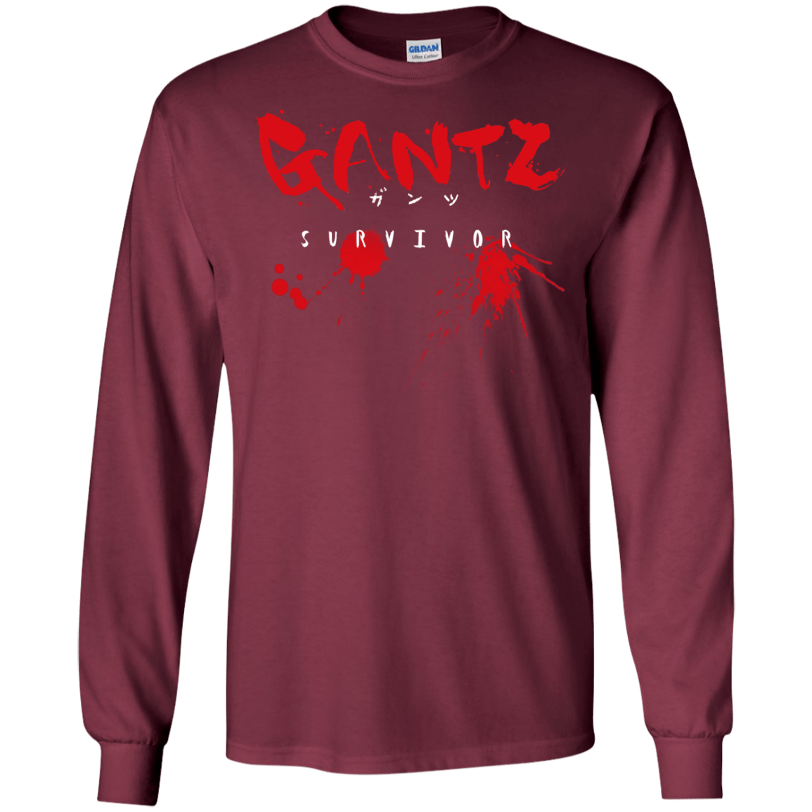 T-Shirts Maroon / S Gantz Survivor Men's Long Sleeve T-Shirt