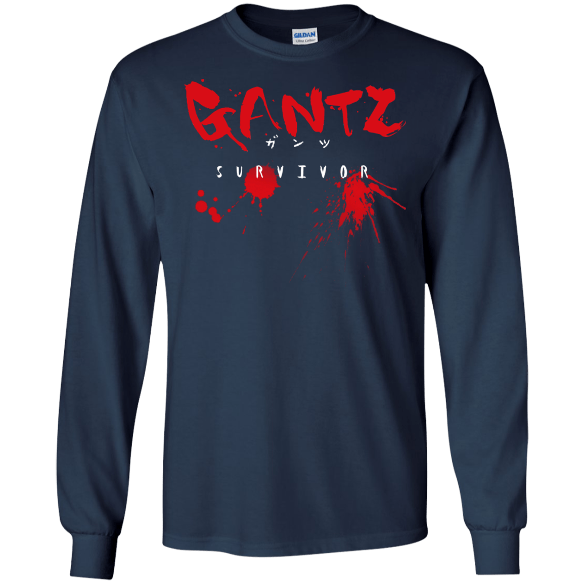 T-Shirts Navy / S Gantz Survivor Men's Long Sleeve T-Shirt