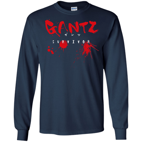 T-Shirts Navy / S Gantz Survivor Men's Long Sleeve T-Shirt