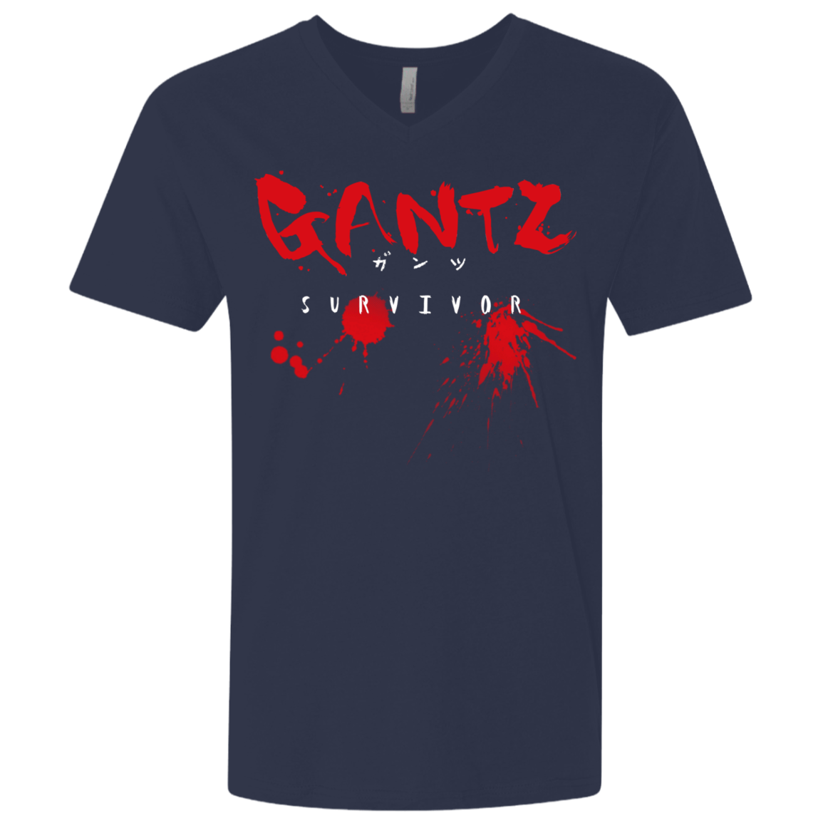 T-Shirts Midnight Navy / X-Small Gantz Survivor Men's Premium V-Neck