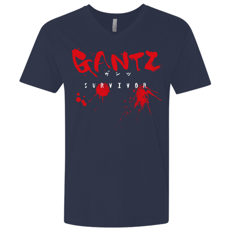 T-Shirts Midnight Navy / X-Small Gantz Survivor Men's Premium V-Neck