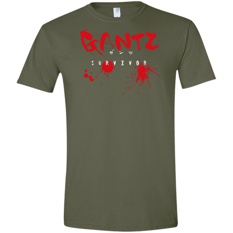 T-Shirts Military Green / S Gantz Survivor Men's Semi-Fitted Softstyle