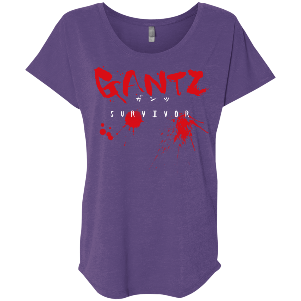 T-Shirts Purple Rush / X-Small Gantz Survivor Triblend Dolman Sleeve