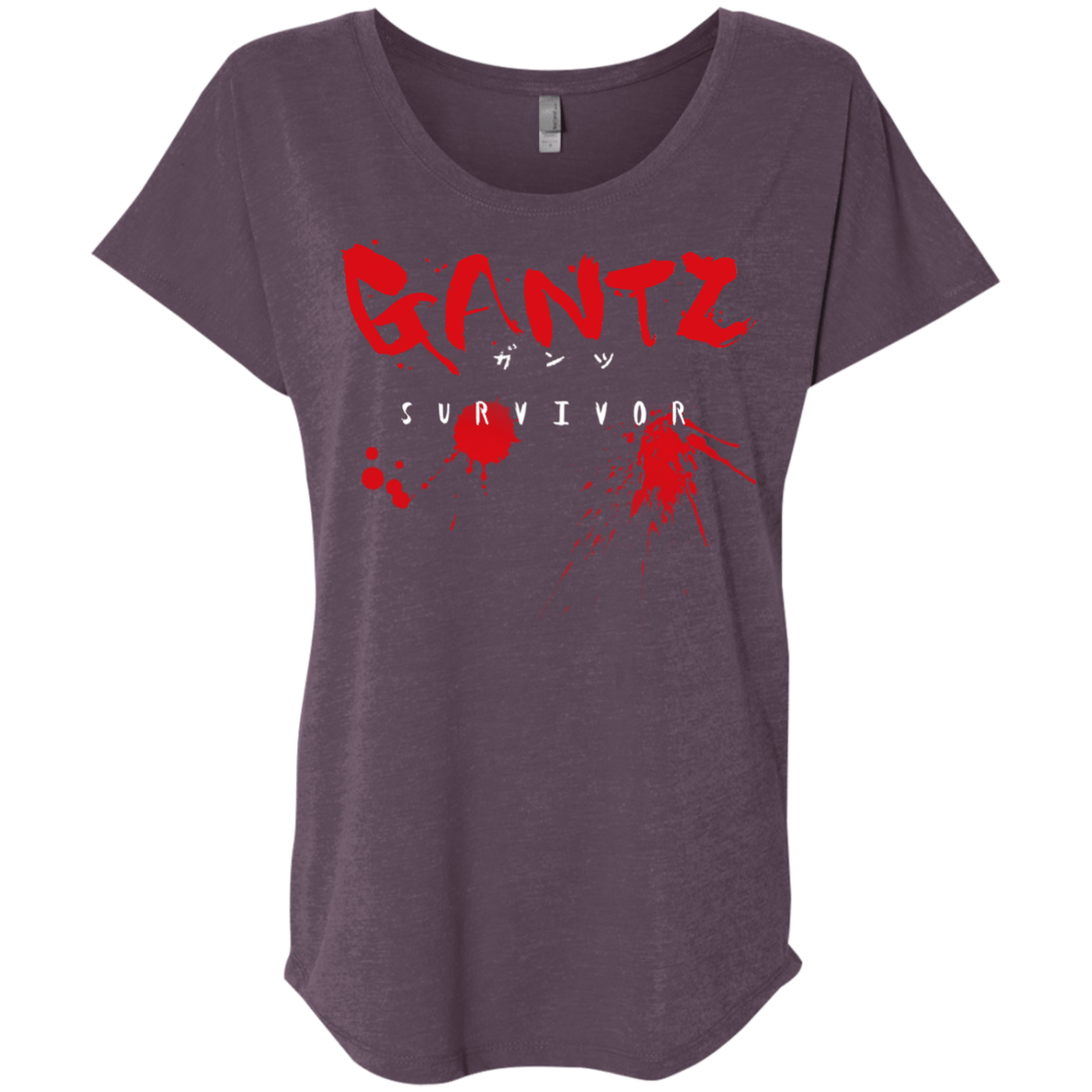 T-Shirts Vintage Purple / X-Small Gantz Survivor Triblend Dolman Sleeve