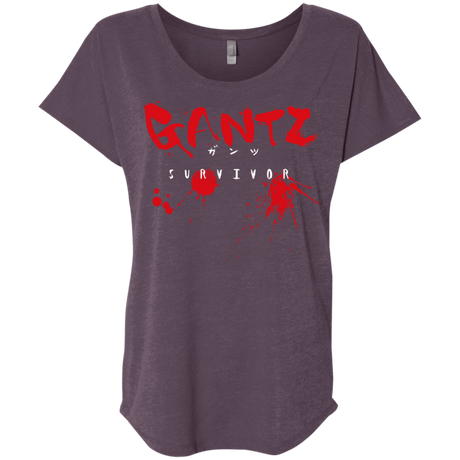 T-Shirts Vintage Purple / X-Small Gantz Survivor Triblend Dolman Sleeve