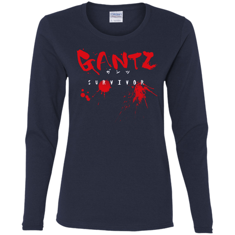 T-Shirts Navy / S Gantz Survivor Women's Long Sleeve T-Shirt