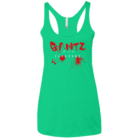T-Shirts Envy / X-Small Gantz Survivor Women's Triblend Racerback Tank