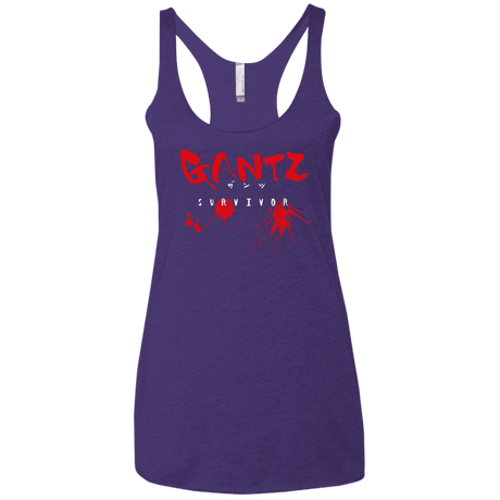 T-Shirts Purple Rush / X-Small Gantz Survivor Women's Triblend Racerback Tank
