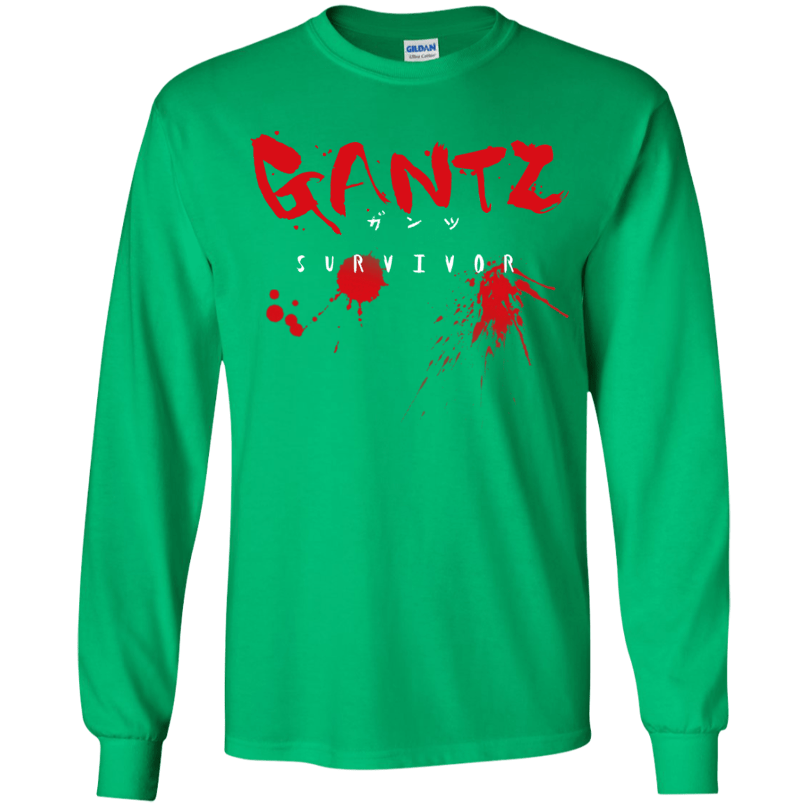 T-Shirts Irish Green / YS Gantz Survivor Youth Long Sleeve T-Shirt