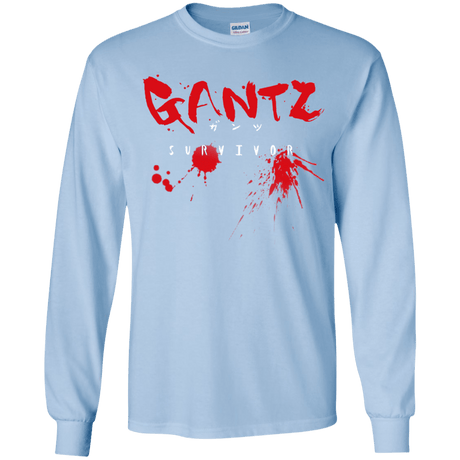 T-Shirts Light Blue / YS Gantz Survivor Youth Long Sleeve T-Shirt