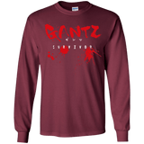 T-Shirts Maroon / YS Gantz Survivor Youth Long Sleeve T-Shirt