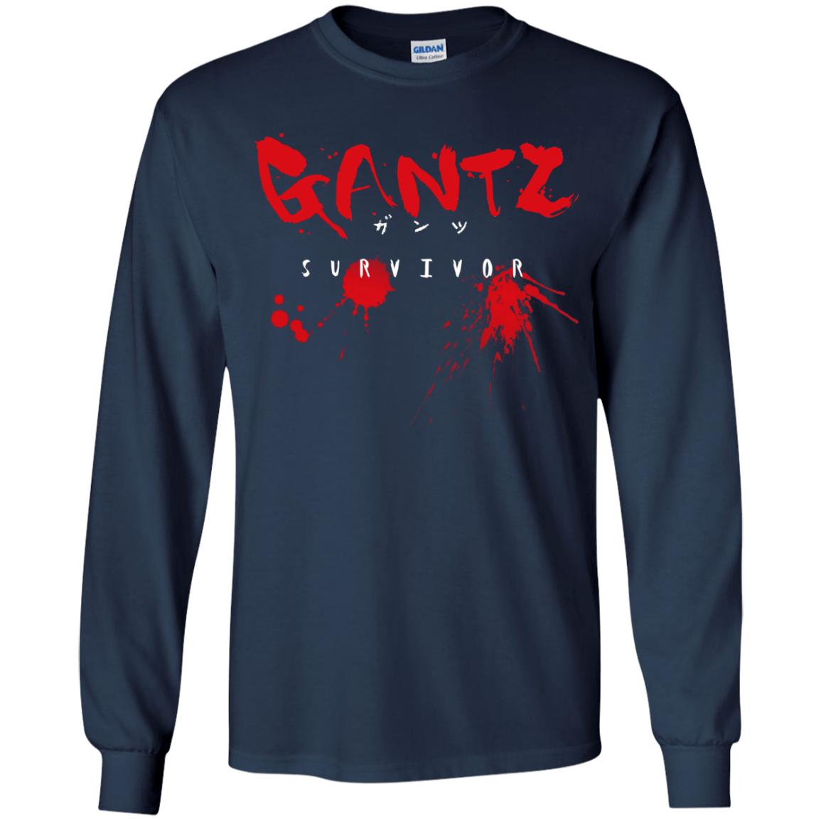 T-Shirts Navy / YS Gantz Survivor Youth Long Sleeve T-Shirt