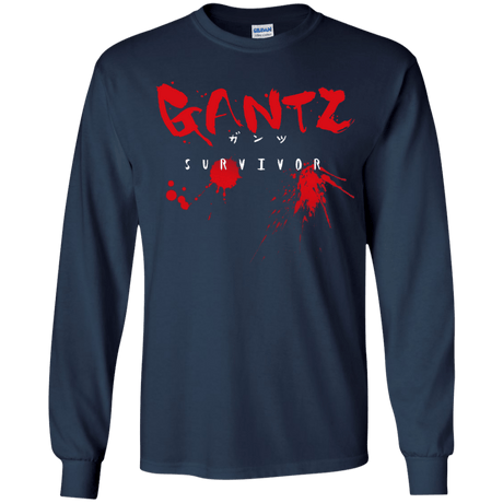 T-Shirts Navy / YS Gantz Survivor Youth Long Sleeve T-Shirt