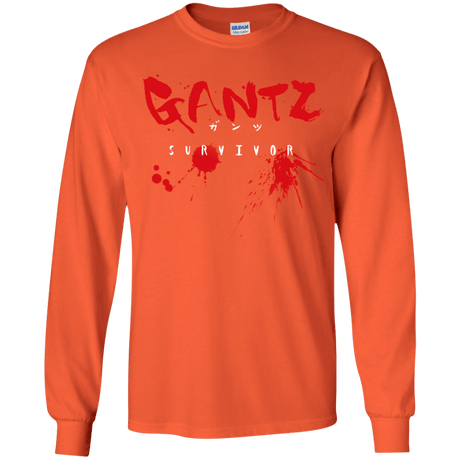 T-Shirts Orange / YS Gantz Survivor Youth Long Sleeve T-Shirt