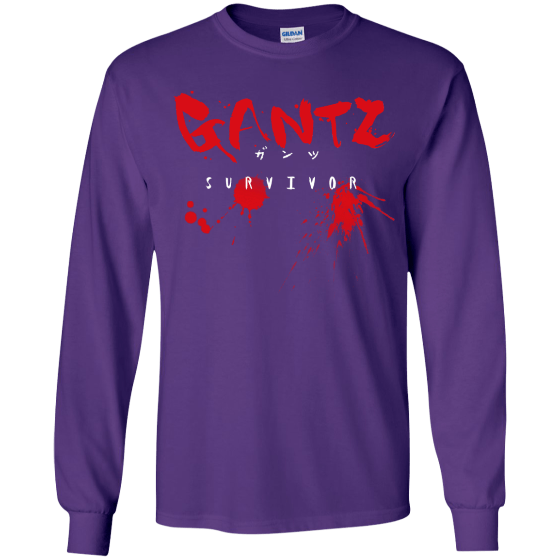 T-Shirts Purple / YS Gantz Survivor Youth Long Sleeve T-Shirt