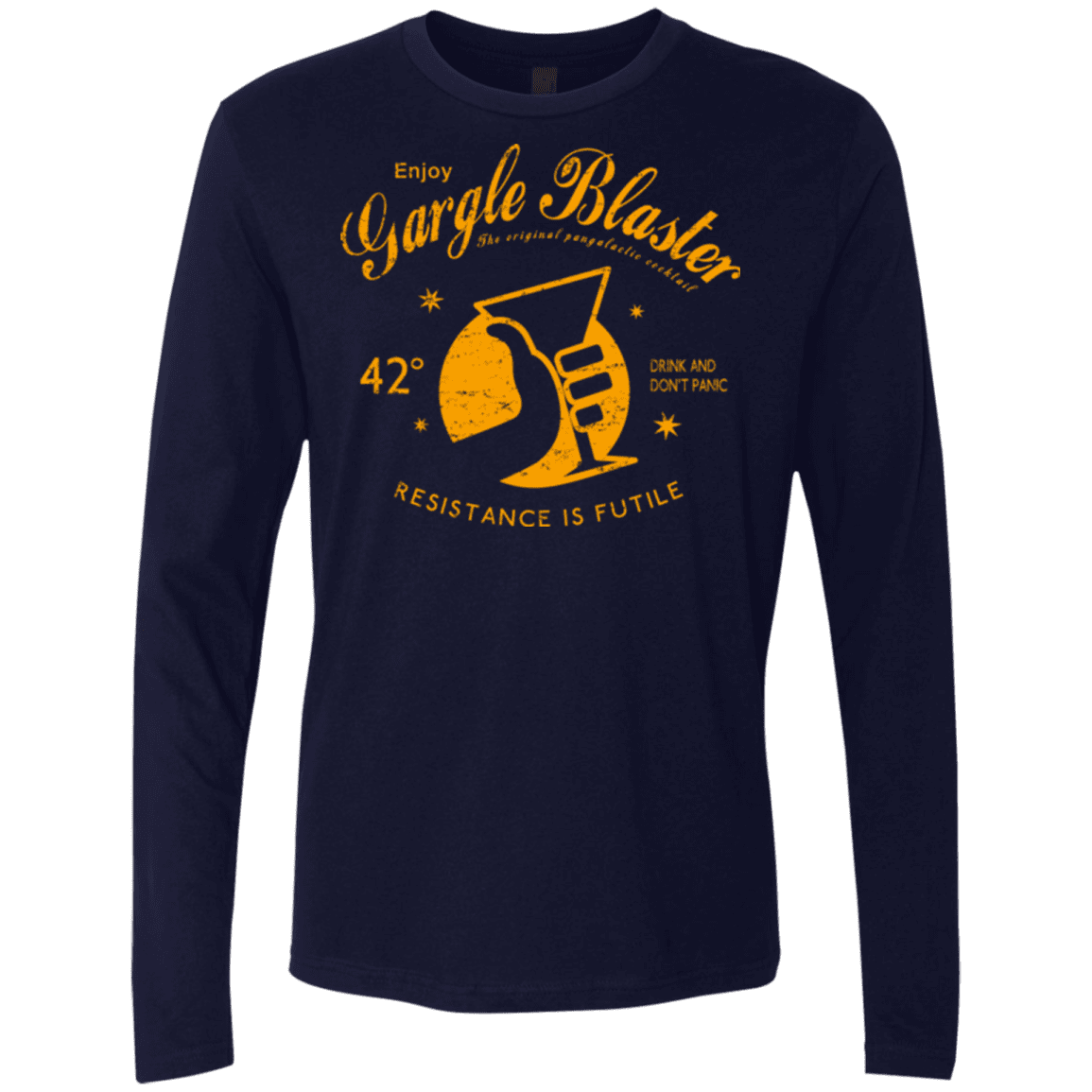 T-Shirts Midnight Navy / Small Gargle blaster Men's Premium Long Sleeve