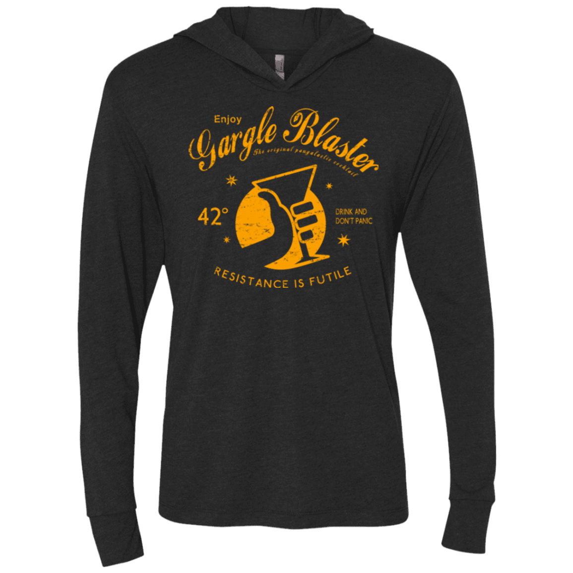 T-Shirts Vintage Black / X-Small Gargle blaster Triblend Long Sleeve Hoodie Tee