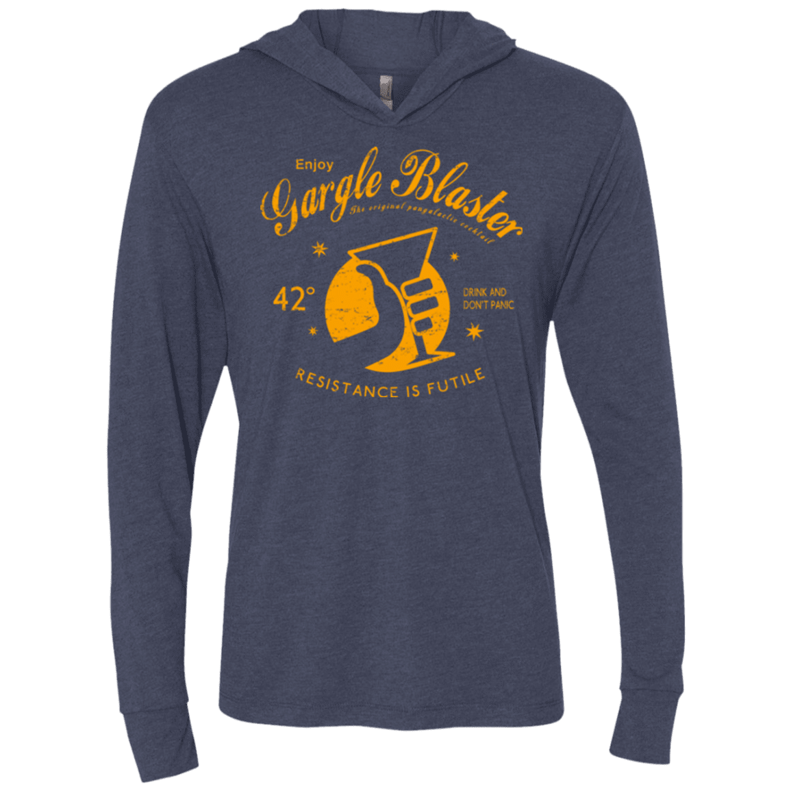 T-Shirts Vintage Navy / X-Small Gargle blaster Triblend Long Sleeve Hoodie Tee