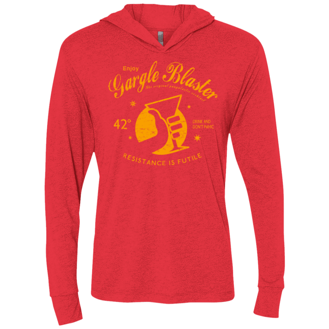 T-Shirts Vintage Red / X-Small Gargle blaster Triblend Long Sleeve Hoodie Tee