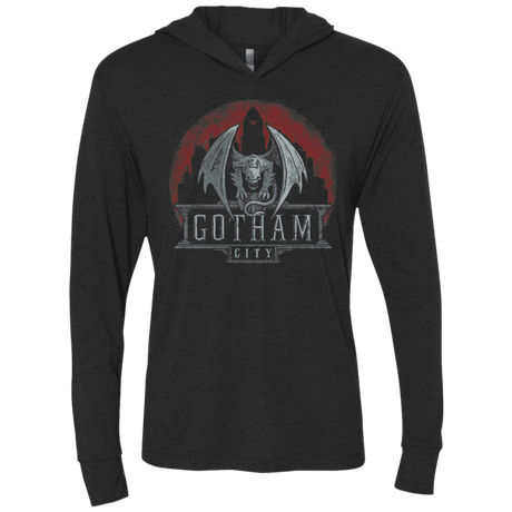 T-Shirts Vintage Black / X-Small Gargoyle of Gotham Triblend Long Sleeve Hoodie Tee