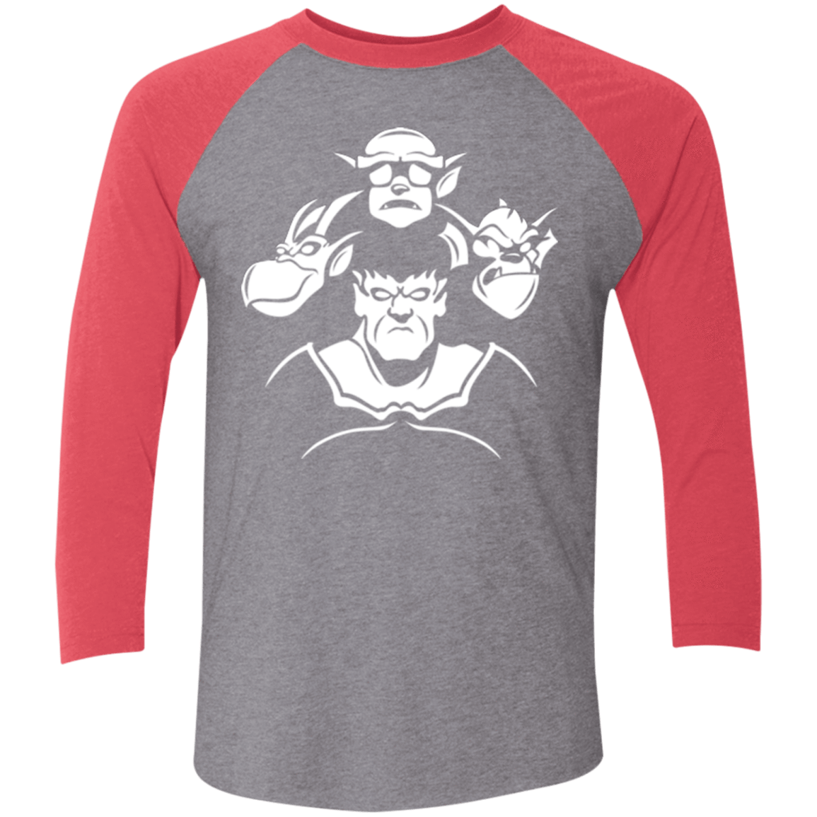 T-Shirts Premium Heather/ Vintage Red / X-Small Gargoyle Rhapsody Men's Triblend 3/4 Sleeve